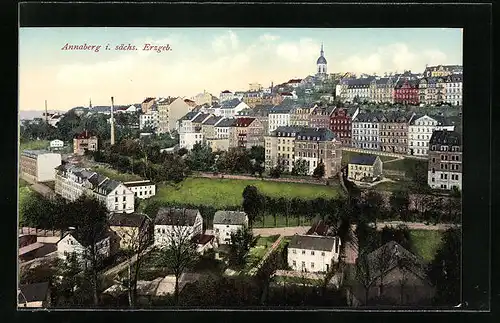 AK Annaberg i. sächs. Erzgeb., Blick auf die Stadt