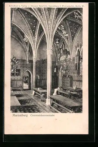 AK Marienburg, Innenansicht der Conventsherrenstube