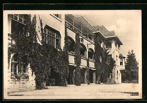 AK Mittelschreiberhau /Riesengeb., Kinderheilstätte Lenzheim, Haupthaus