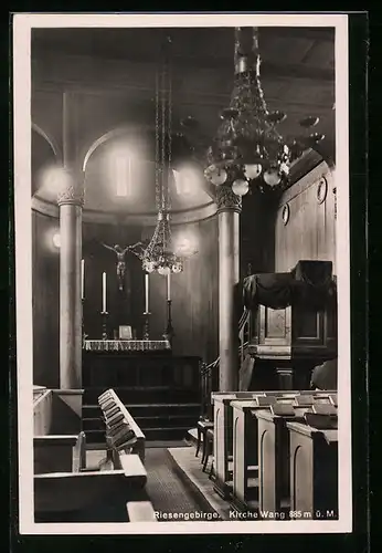 AK Brückenberg i. Rsgb., Innenansicht der Kirche Wang