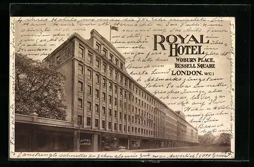 AK London-W. C. I., Royal Hotel Woburn Place, Russell Square