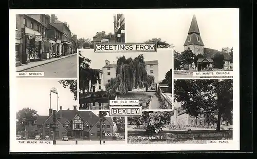 AK Bexley, The Black Prince, Hall Place, St. Mary`s Church