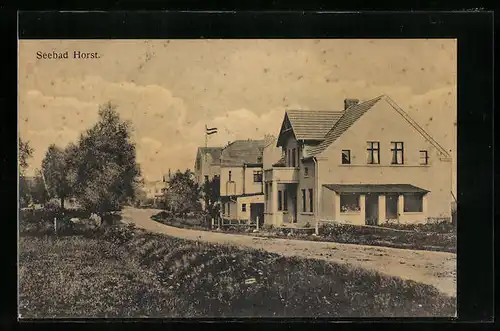 AK Horst, Strassenpartie mit Häusern