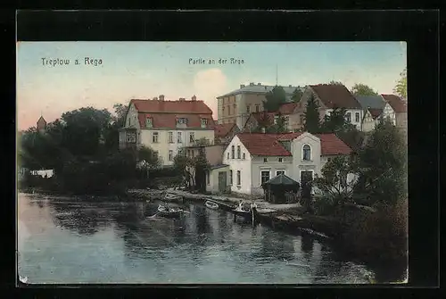 AK Treptow a. Rega, Partie an der Rega