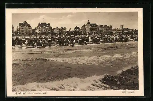 AK Swinemünde, Partie am Strand