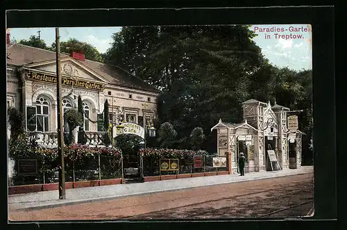 AK Treptow, Paradies-Garten, Conditorei und Café