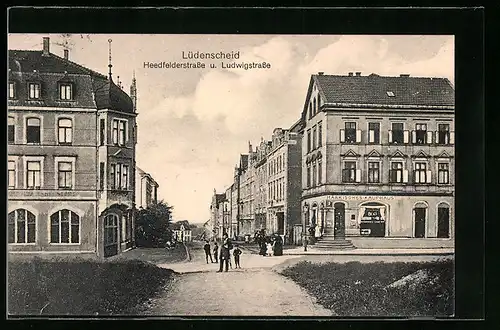 AK Lüdenscheid, Heedfelderstrasse und Ludwigstrasse