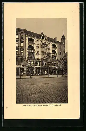 AK Berlin, Restaurant zur Klause, Bad-Strasse 57