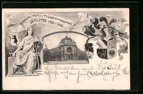 AK Berlin, Kaiserl. Post- und Telegraphenschule Oranienburgerstrasse