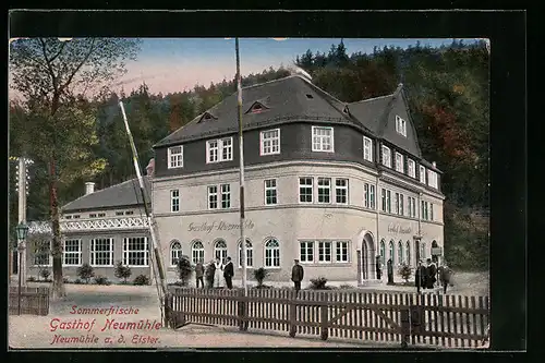 AK Neumühle a. d. Elster, Gasthof Neumühle