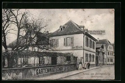 AK Zwingenberg a. d. Bergstrasse, Gasthof zur Traube von J. P. Fuchs