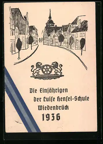 AK Wiedenbrück, Absolvia der Einjährigen der Luise-Hensel-Schule 1936