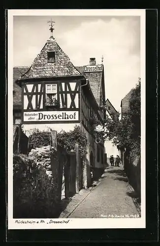 AK Rüdesheim a. Rh., Gasthaus Drosselhof