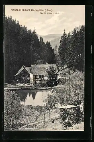 AK Hohegeiss /Harz, Gasthaus Wolfsbachmühle