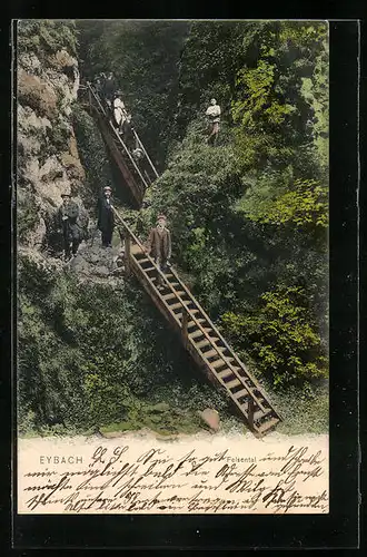 AK Eybach, Felsental mit Ausflüglern