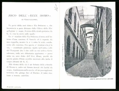 Klapp-AK Jerusalem, Arco dell` Ecce Homo