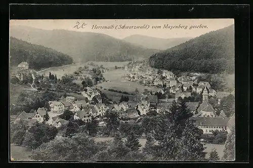 AK Herrenalb /Schwarzwald, Ortsansicht vom Mayenberg