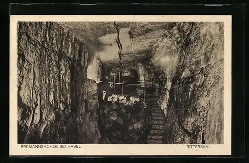 AK Hasel, Rittersaal im Gasthof zur Erdmannshöhle