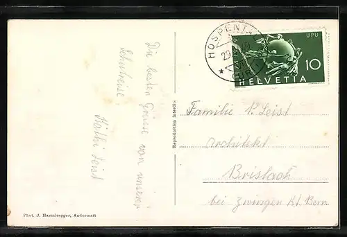 AK Hospental, Ortsansicht aus der Vogelschau