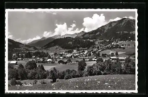 AK Saanen, Ortsansicht aus der Vogelschau