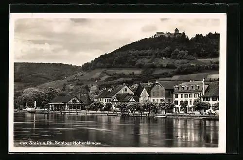 AK Stein a. Rh., Ortsansicht mit Schloss Hohenklingen