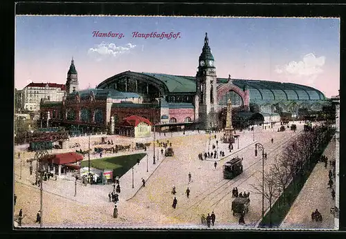 AK Hamburg-St.Georg, Hauptbahnhof in der Gesamtansicht