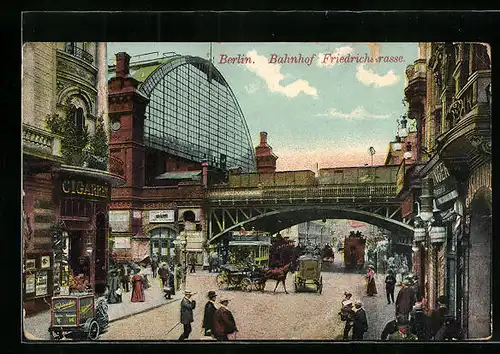 AK Berlin, Bahnhof an der Friedrichstrasse
