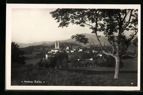 AK Maria Saal, Blick über Wiesen auf die Ortschaft