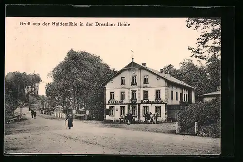 AK Dresden-Dresdner Heide, Gasthof Haidemühle in der Dresdener Heide