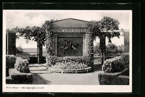 AK Bad Cleve, Blick auf das Kriegsdenkmal