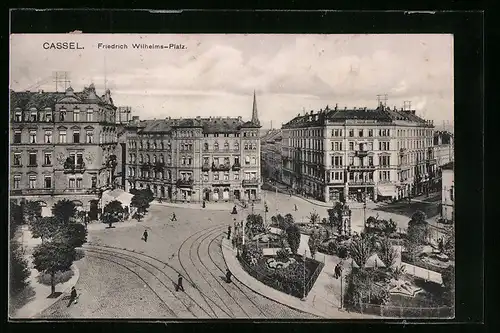 AK Cassel, Friedrich Wilhelms-Platz aus der Vogelschau