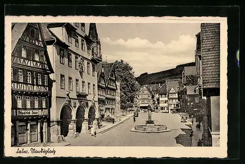 AK Calw, Blick auf den Marktplatz