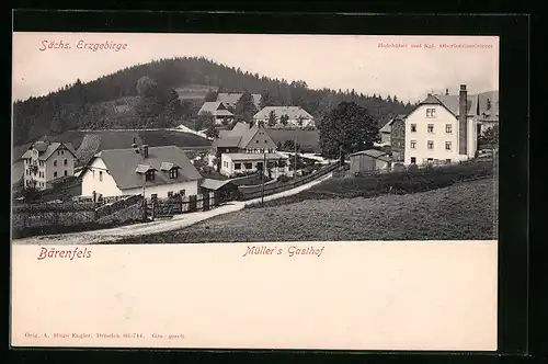 AK Bärenfels /Erzgeb., Müller's Gasthof und Kgl. Oberforstmeisterei