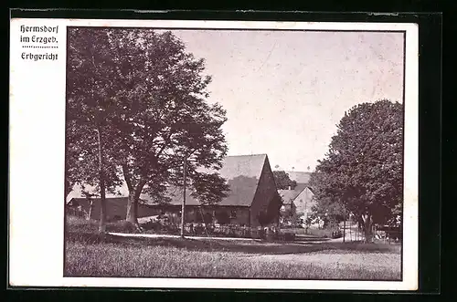 AK Hermsdorf i. Erzgeb., Gasthaus Erbgericht