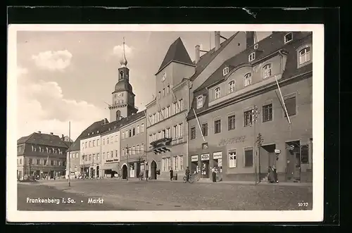AK Frankenberg i. Sa., Partie am Markt