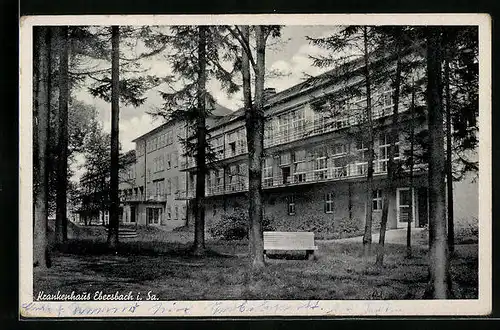 AK Ebersbach i. Sa., Partie am Krankenhaus