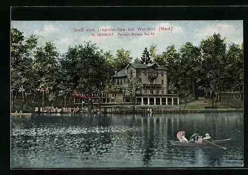 AK Wandlitz /Mark, Partie am Liepnitz-See