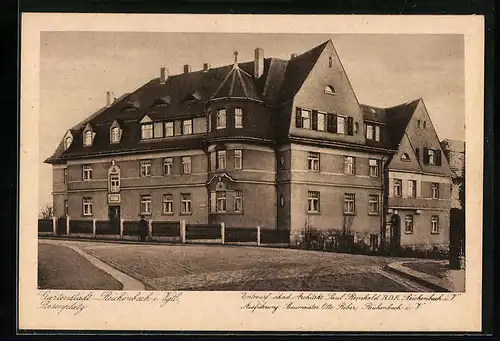 AK Reichenbach i. Vgtl., Rosenplatz mit Wohnhaus