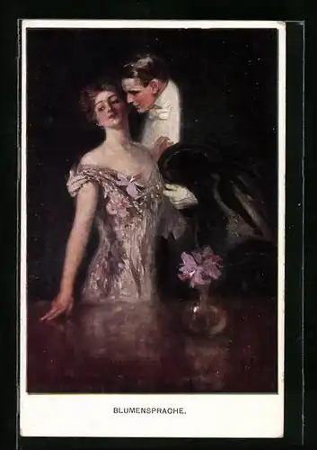 Künstler-AK M. Munk Nr. 742E: Blumensprache