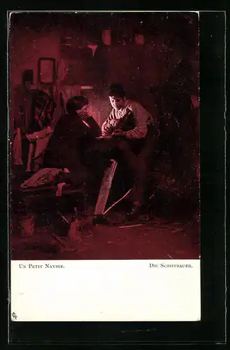 Künstler-AK M. Munk Nr. 141: Der Schiffbauer