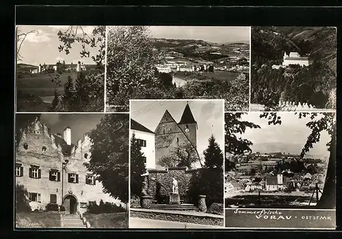 AK Vorau, Ortsansicht, Kirche