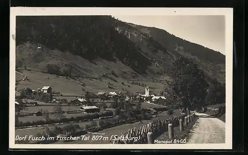 AK Fusch im Fuscher Tal, Blick auf das Dorf