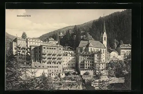 AK Badgastein, Blick auf die Kirche
