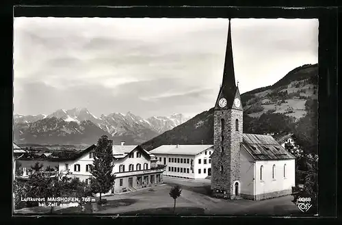 AK Maishofen, Kirche mit Bergpanorama