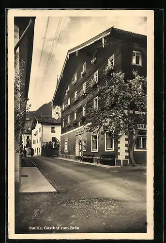 AK Rauris, Blick auf den Gasthof zum Bräu