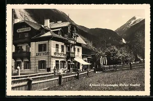 AK Krimml /Oberpinzgau, Blick auf Hofers Gasthof