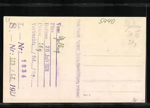 AK Golling, Marktplatz mit Wettersäule und die Kirche