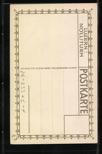 Künstler-AK Ernst E. Schlatter: Luzern, Ansicht des Nölliturmes