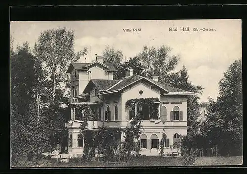AK Bad Hall, Villa Rabl mit Garten