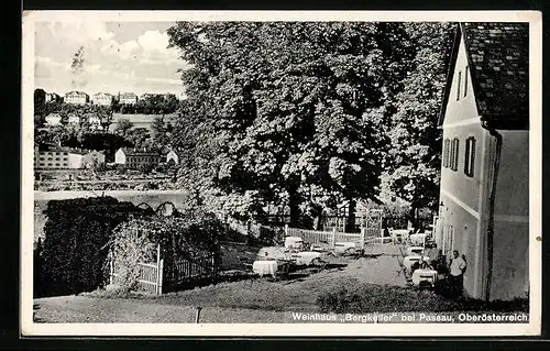 AK Haibach, Weinhaus Bergkeller mit Terrasse